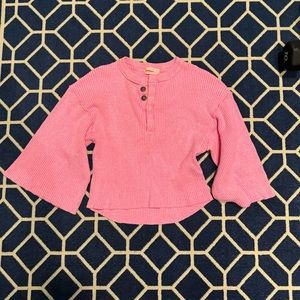 Pink 3/4 sleeve sweater